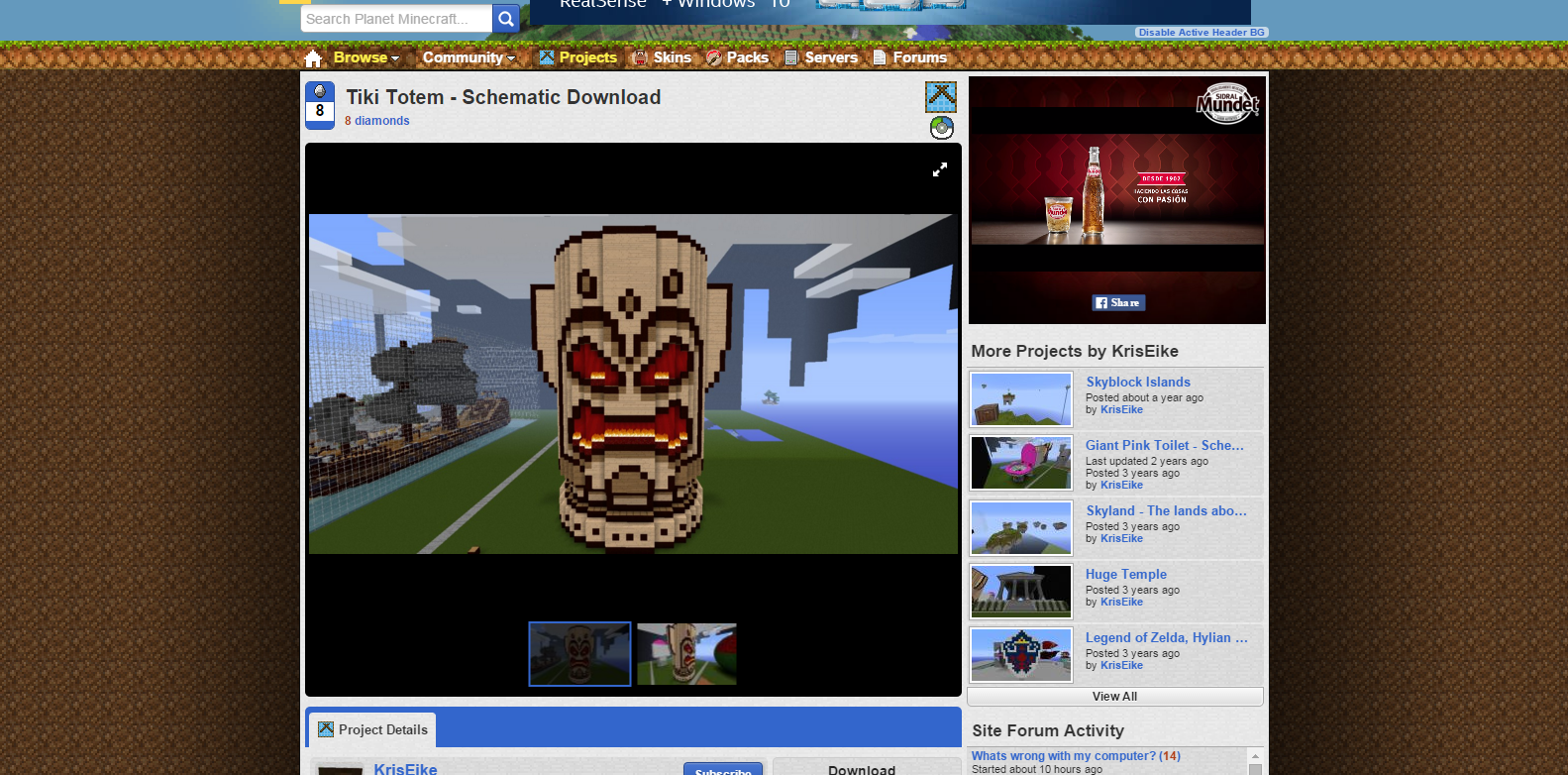 Tiki Totem   Schematic Download Minecraft Project.png